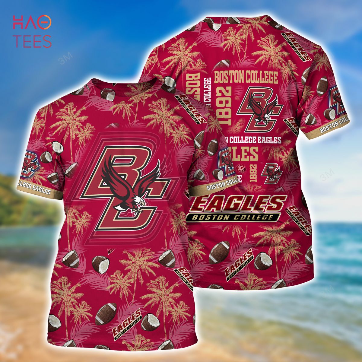 NCAA Boston College Eagles Parrot Hawaiian Shirt - Short for Fans