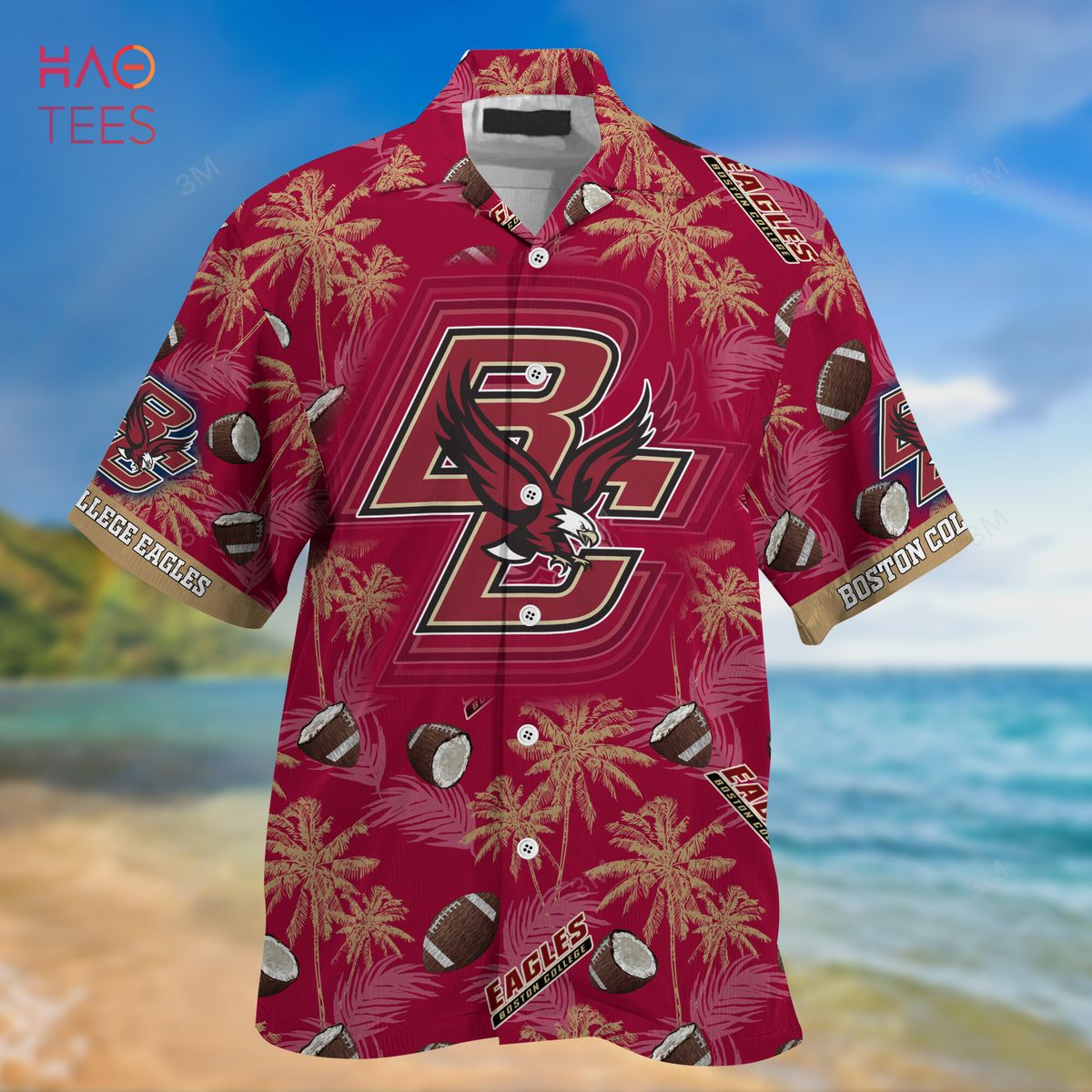 NCAA Boston College Eagles Parrot Hawaiian Shirt - Short for Fans