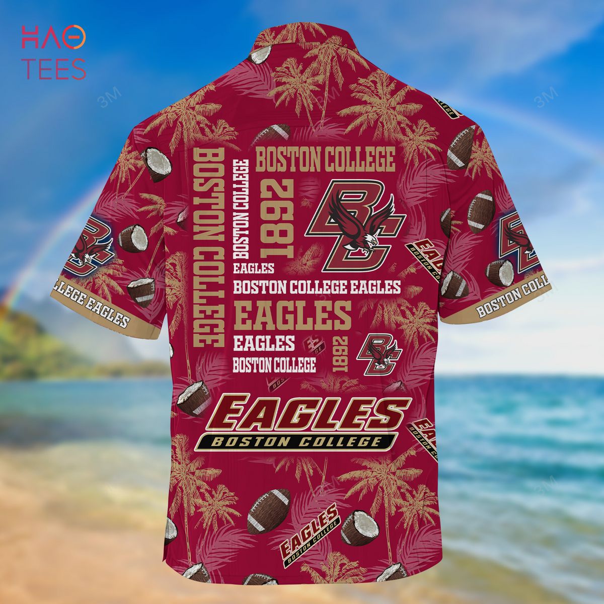 NCAA Boston College Eagles Parrot Hawaiian Shirt - Short for Fans