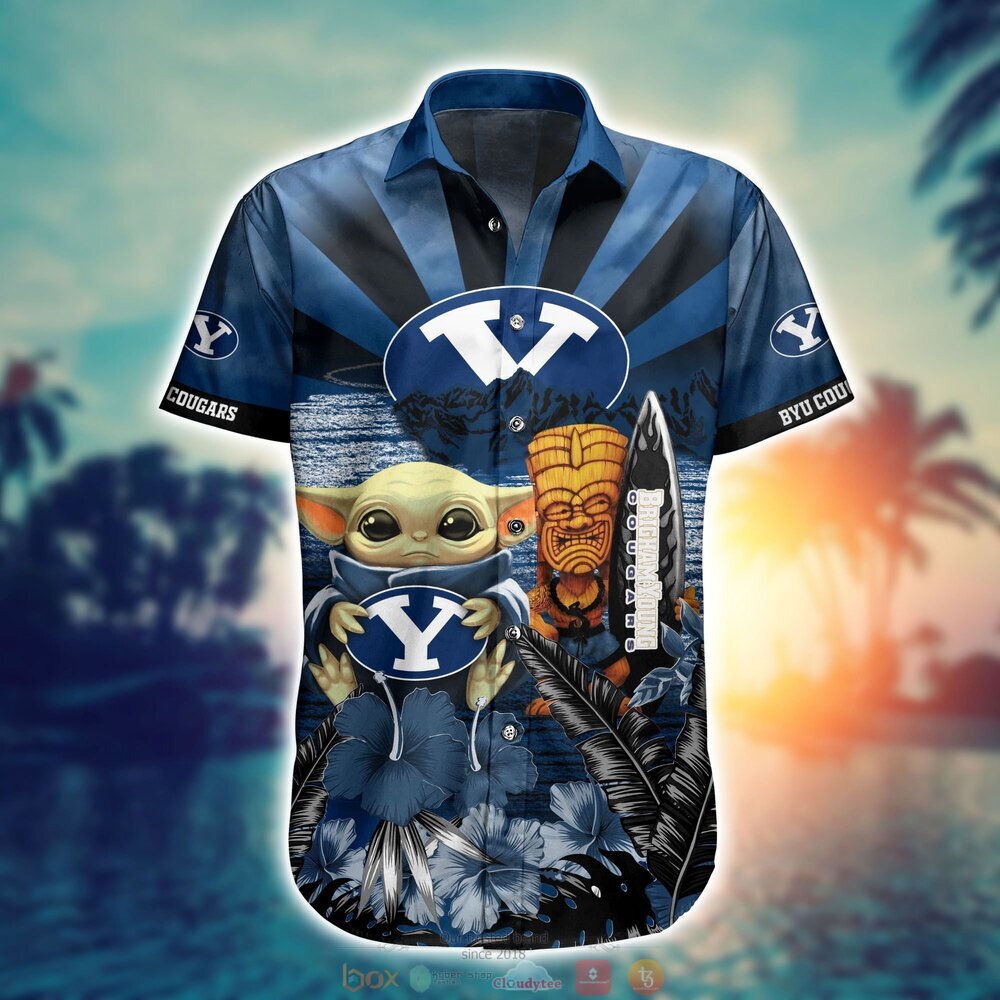NCAA Byu Cougars Hawaiian Shirt - Coconut Design, Shorts Included