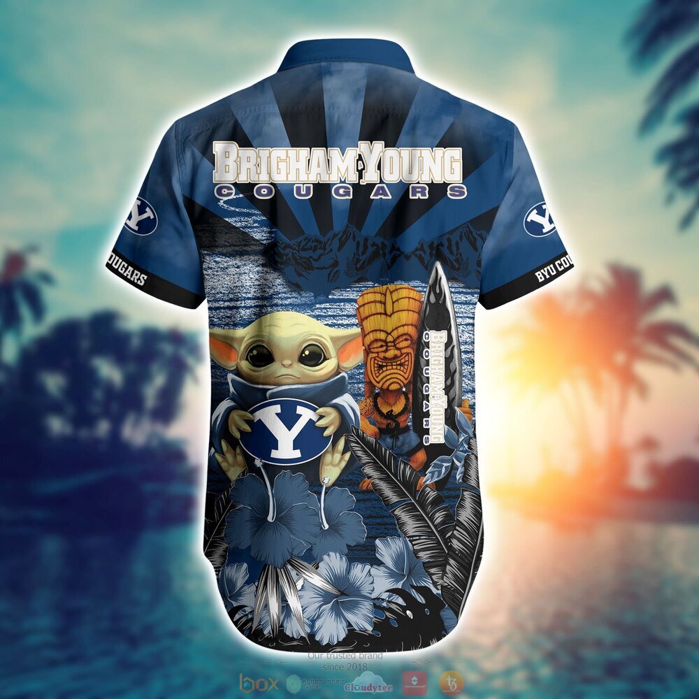 NCAA Byu Cougars Hawaiian Shirt - Coconut Design, Shorts Included