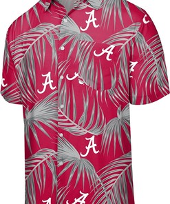 NCAA College Team Logo Floral Tropical Button Up Shirt - Ultimate Beach Shirt