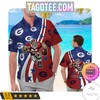 NCAA Georgia Bulldogs Custom Name American Flag Hawaiian Shirt - Perfect Gift