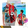 NCAA Georgia Bulldogs Custom Name Jack Skellington Hawaiian Shirt - Great Gift
