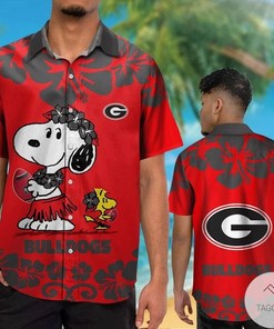 NCAA Georgia Bulldogs Snoopy Hawaiian Shirt - Perfect Gift