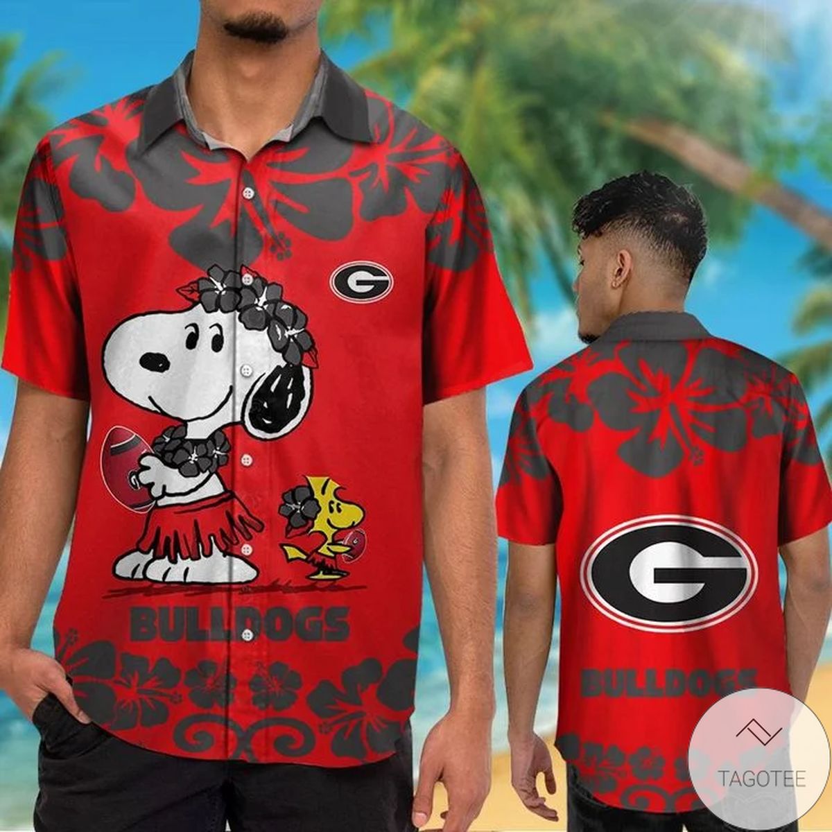 NCAA Georgia Bulldogs Snoopy Hawaiian Shirt - Perfect Gift