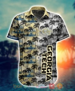 NCAA Georgia Tech Yellow Jackets Coconut Hawaiian shirt and Shorts - Perfect Pair For Summer