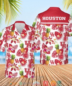 NCAA Houston Cougars Tropical Hawaiian Summer Outfit with Shorts for Men