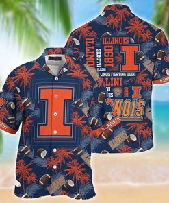 NCAA Illinois Fighting Illini Coconut Aloha Hawaiian Shirt - Perfect for Summer Fun 
