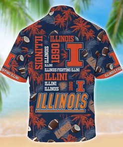 NCAA Illinois Fighting Illini Coconut Aloha Hawaiian Shirt - Perfect for Summer Fun