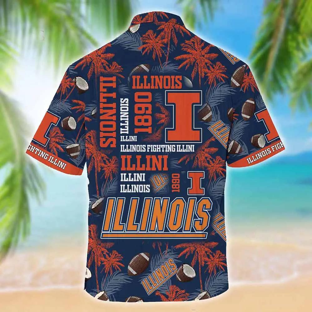 NCAA Illinois Fighting Illini Coconut Aloha Hawaiian Shirt - Perfect for Summer Fun