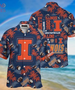 NCAA Illinois Fighting Illini Coconut Blue Orange Hawaiian Shirt - Perfect For Fans 