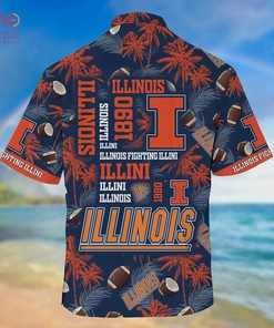 NCAA Illinois Fighting Illini Coconut Blue Orange Hawaiian Shirt - Perfect For Fans