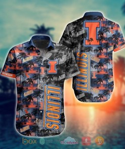 NCAA Illinois Fighting Illini Coconut Hawaiian shirt and Shorts - Perfect Pair For Summer 