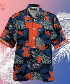 NCAA Illinois Fighting Illini Stress Blessed Hawaiian Shirt - Ideal Gift For Fans