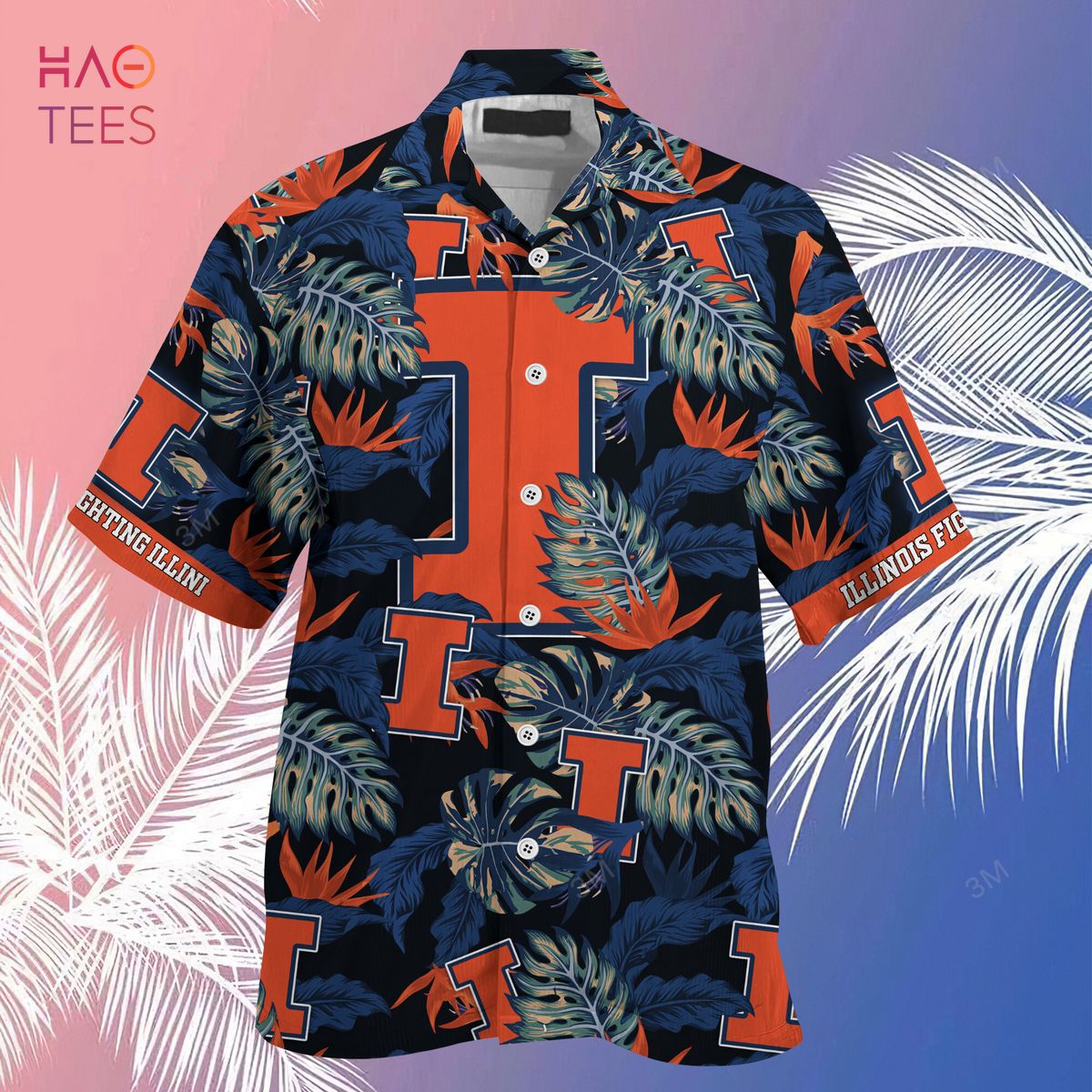 NCAA Illinois Fighting Illini Stress Blessed Hawaiian Shirt - Ideal Gift For Fans