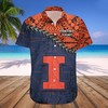 NCAA Illinois Fighting Illini V2 Orange and Blue Hawaiian Shirt - Perfect for Fans 