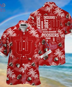 NCAA Indiana Hoosiers Coconut Crimson Hawaiian Shirt - Perfect Beach Wear For Fans 