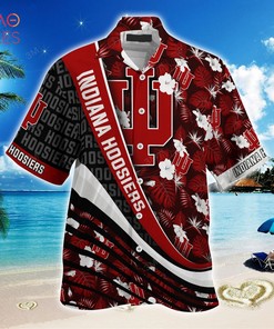NCAA Indiana Hoosiers Crimson Black Hawaiian Shirt V2 - Perfect For Sports Enthusiasts