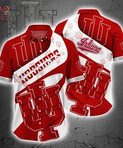 NCAA Indiana Hoosiers Crimson White Hawaiian Shirt - Ideal For Sports Enthusiasts 