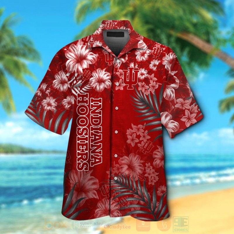NCAA Indiana Hoosiers Hawaii Shirt and Shorts - Best Summer Wear For Fans