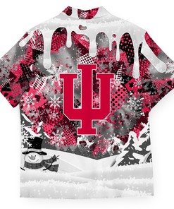 NCAA Indiana Hoosiers Snoopy Ugly Christmas Hawaiian Shirt - Must-Have For Fans