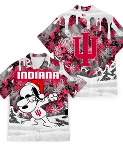 NCAA Indiana Hoosiers Snoopy Ugly Christmas Hawaiian Shirt - Must-Have For Fans 