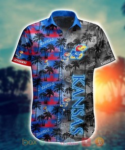 NCAA Kansas Jayhawks Coconut Hawaiian shirt, Short - Vibrant and Stunning Coconut Tree Design for Jayhawks Fans