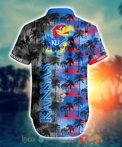 NCAA Kansas Jayhawks Coconut Hawaiian shirt, Short - Vibrant and Stunning Coconut Tree Design for Jayhawks Fans