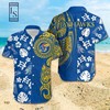 NCAA Kansas Jayhawks Men's Samoan Floral Print Hawaiian Shirt 