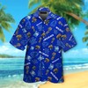NCAA Kentucky Wildcats Blue Hawaiian Shirt - Classic and Timeless Shirt Design for Wildcats Fans with Blue Color Scheme.