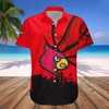 NCAA Louisville Cardinals Hawaiian Shirt with Custom Text and Number in Red and Black