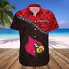 NCAA Louisville Cardinals V2 Red and Black Hawaiian Shirt - Stylish and Comfortable