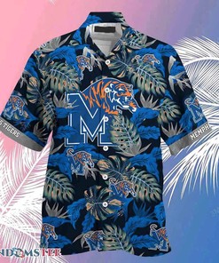 NCAA Memphis Tigers Trendy Tropical Hawaiian Shirt And Shorts Perfect for Summer