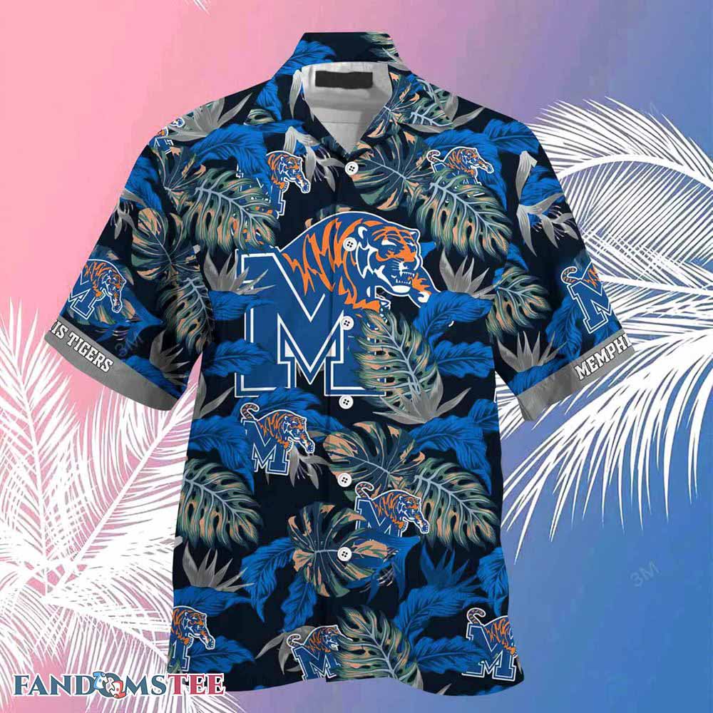 NCAA Memphis Tigers Trendy Tropical Hawaiian Shirt And Shorts Perfect for Summer