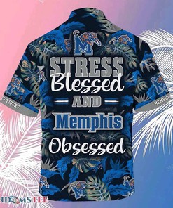 NCAA Memphis Tigers Trendy Tropical Hawaiian Shirt And Shorts Perfect for Summer