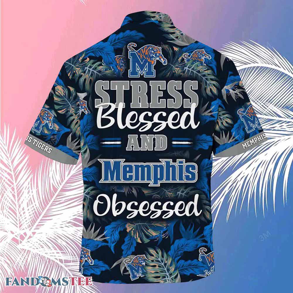 NCAA Memphis Tigers Trendy Tropical Hawaiian Shirt And Shorts Perfect for Summer