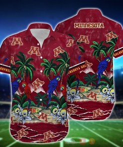 NCAA Minnesota Golden Gophers Parrot Hawaiian Shirt - Short for Fans