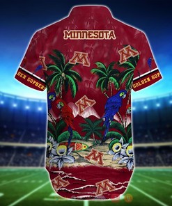 NCAA Minnesota Golden Gophers Parrot Hawaiian Shirt - Short for Fans