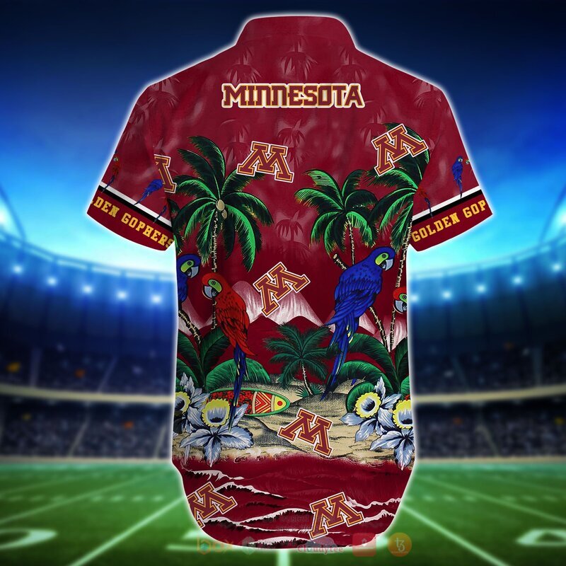 NCAA Minnesota Golden Gophers Parrot Hawaiian Shirt - Short for Fans