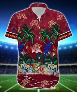 NCAA Minnesota Golden Gophers Parrot Hawaiian Shirt - Short for Fans