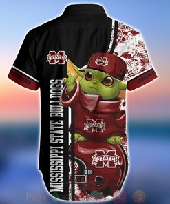 NCAA Mississippi State Bulldogs Baby Yoda Hawaiian Shirt - Adorable Hawaiian Shirt for Baby Yoda and Bulldogs Fans