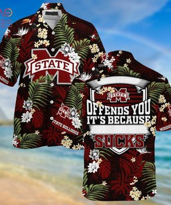 NCAA Mississippi State Bulldogs Maroon Green Hawaiian Shirt - Vibrant Colorful Hawaiian Shirt for Bulldogs Fans