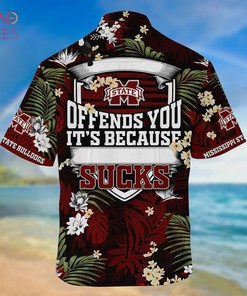 NCAA Mississippi State Bulldogs Maroon Green Hawaiian Shirt - Vibrant Colorful Hawaiian Shirt for Bulldogs Fans