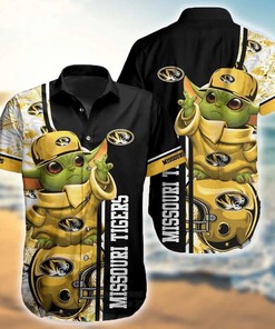 NCAA Missouri Tigers Baby Yoda Hawaiian Shirt - A Fun Addition to Your Closet.