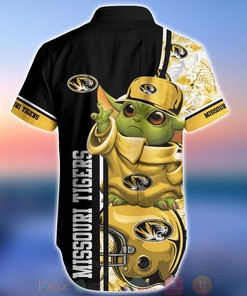 NCAA Missouri Tigers Baby Yoda Hawaiian Shirt - Cute and Adorable Shirt Design for Tigers Baby Yoda Fans