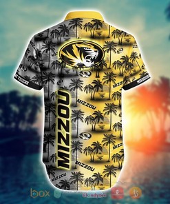 NCAA Missouri Tigers Coconut Tree Gold Hawaiian Shirt V2 - Vibrant and Stunning Gold Shirt Design for Tigers Fans