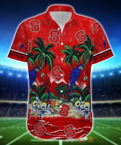 NCAA NC State Wolfpack Parrot Hawaiian Shirt - Short for Fans