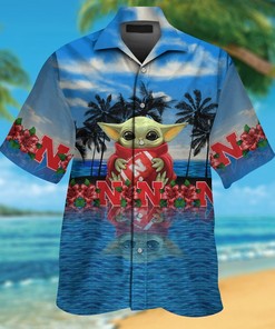 NCAA Nebraska Cornhuskers Baby Yoda Hawaiian Shirt V2 - Perfect for Fans of All Ages