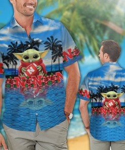 NCAA Nebraska Cornhuskers Baby Yoda Hawaiian Shirt V2 - Perfect for Fans of All Ages